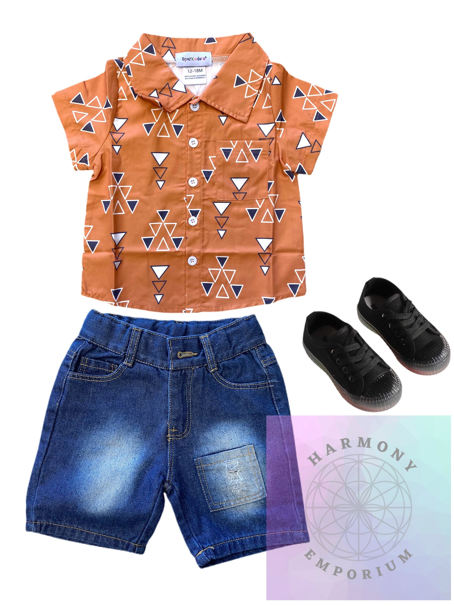 Boys Frogger denim shorts