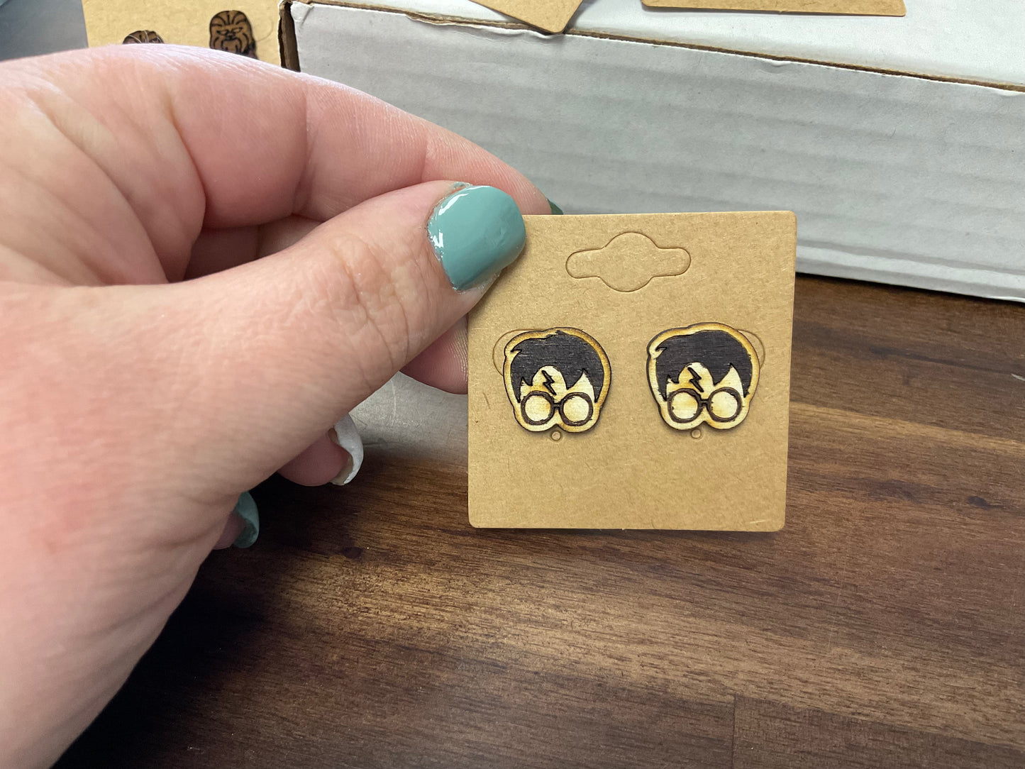 HP lightning bolt head earrings - Harmony Emporium