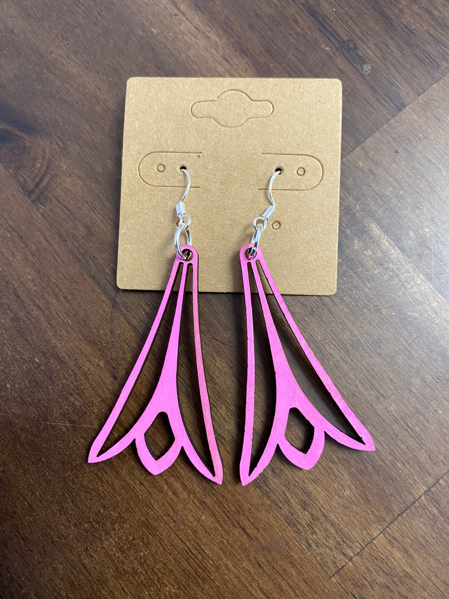 Pink petal earrings