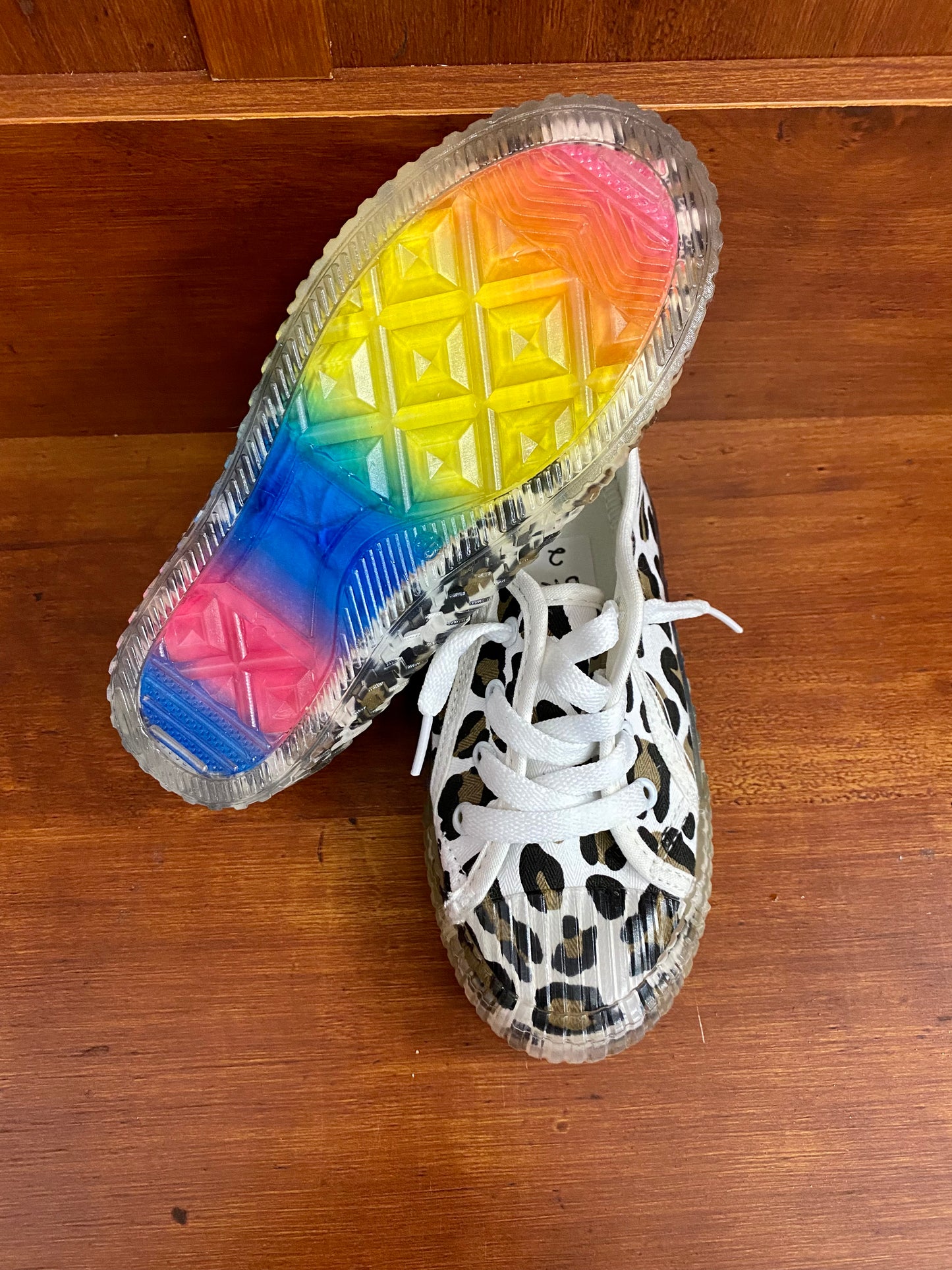 Kid rainbow bottom sneaker