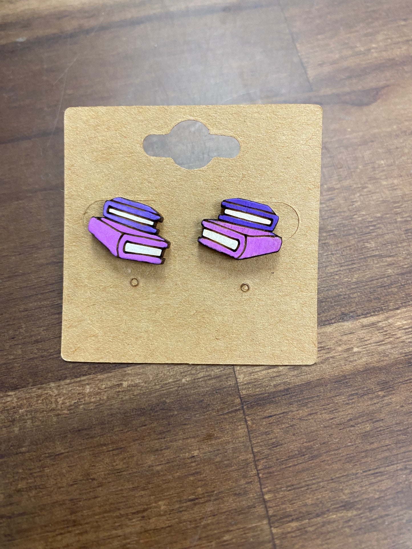 Book Stack Stud Earrings - Harmony Emporium