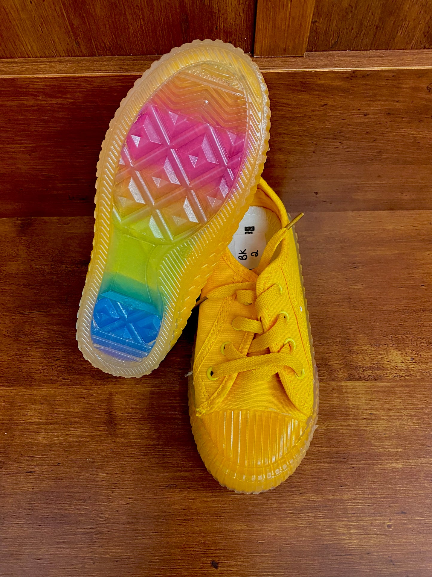 Kid rainbow bottom sneaker